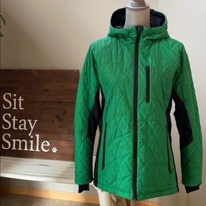Burton Green and Black Quilted Ski Jacket